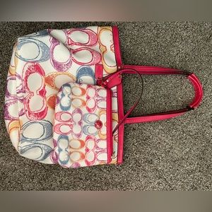 Coach Purse with matching wristlet
